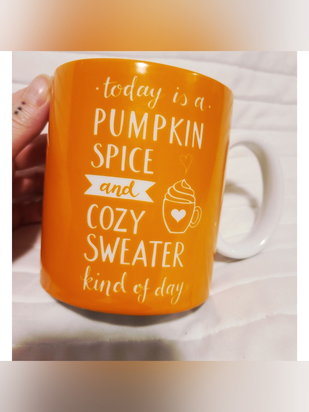 Pumpkin Spice Cozy Sweater Orange Mug